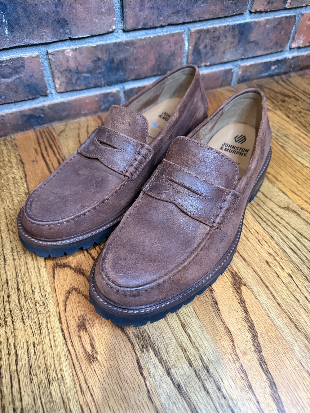 Johnston & Murphy XC4 Men’s 8M Brown Leather Penny Loafers Comfort Shoes